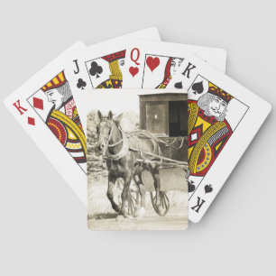 Horse och Buggy Sepia Casinokort