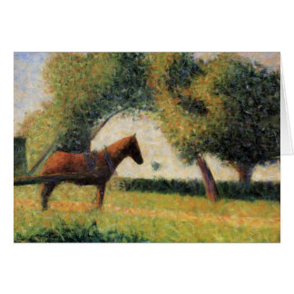 Horse och Cart av Georges Seurat OBS Kort