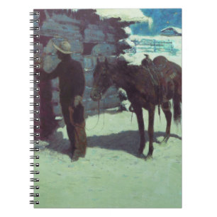 Horse och Cowboy Winter Snö Anteckningsbok