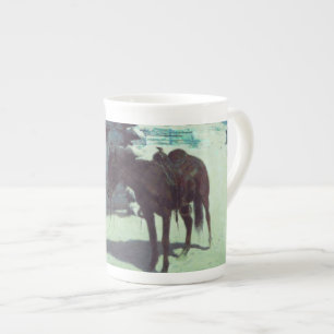 Horse och Cowboy Winter Snö Benporslin Mugg