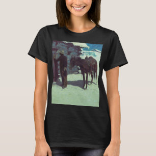 Horse och Cowboy Winter Snö T Shirt