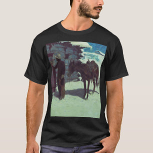 Horse och Cowboy Winter Snö T Shirt