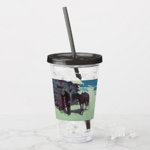 Horse och Cowboy Winter Snö Take Away Mugg