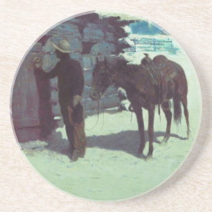 Horse och Cowboy Winter Snö Underlägg