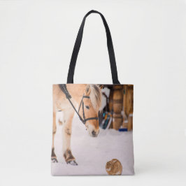 Horse och kaninvänner tygkasse