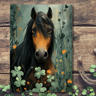 Horse och Klöver St. Patrick's Day Kort