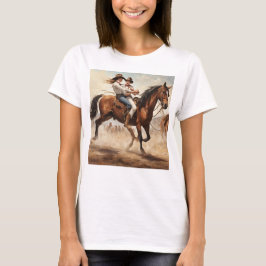 HORSE OCH KVINNAN T SHIRT