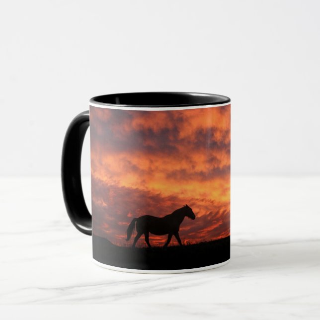 Horse och Sunrise Mugg (Framsida vänster)