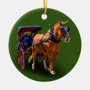 HORSE OCH TRANSPORT JULGRANSPRYDNAD KERAMIK
