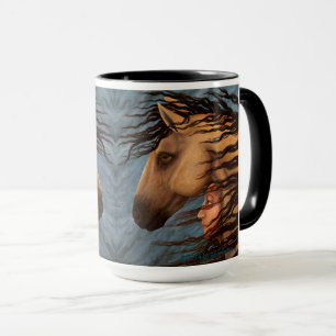 Horse och Woman Mugg
