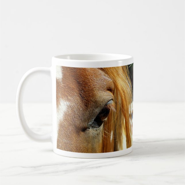 Horse Öga Closeup Kaffemugg (Vänster)