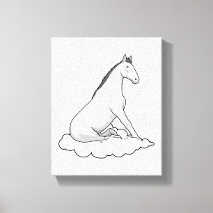 Horse on Cloud Canvastryck