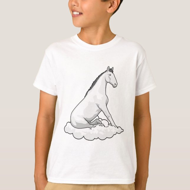 Horse on Cloud T Shirt (Framsida)
