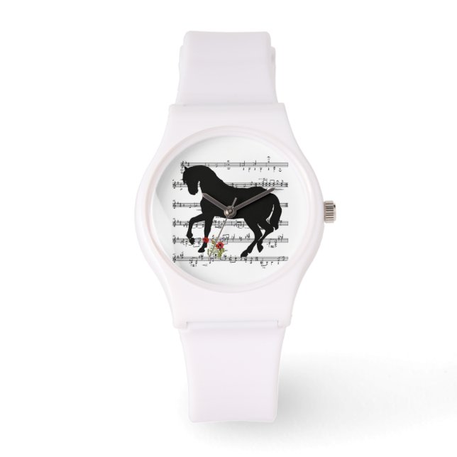 "Horse on Music Lakan" Armbandsur (Framsida)