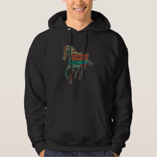 Horse Ord Cloud Barrel Tävla Rodeo Horse Racer Hoodie