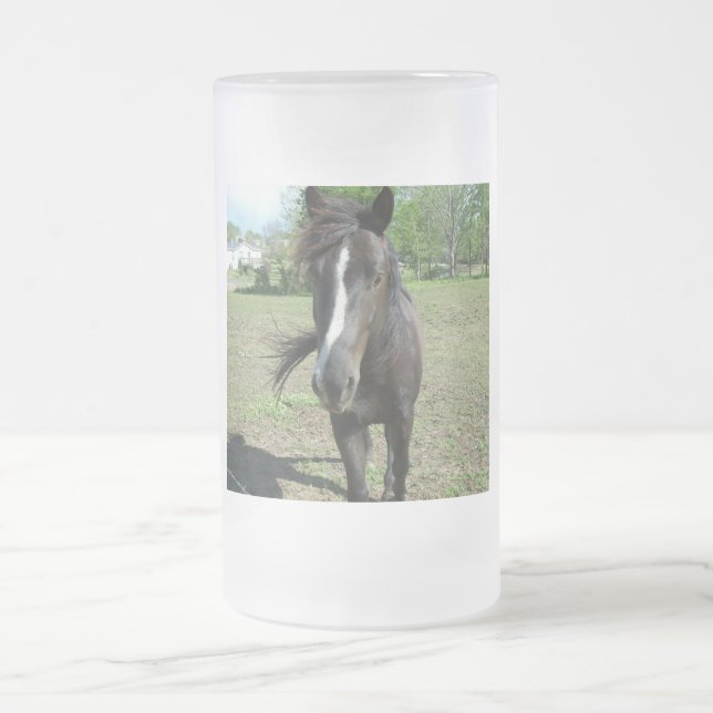 Horse Paint Frostat Ölglas (Center)