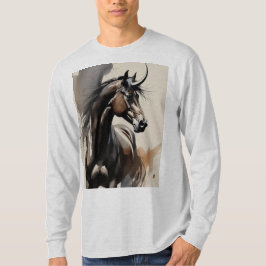 Horse Painting Long Sleeves Top T Shirt