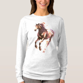 Horse Painting Long Sleeves Top T Shirt