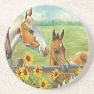 Horse Painting Underlägg Sandsten