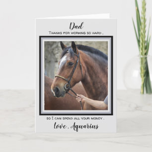 Horse Pappa - Fars dag - Horse Photo Funny Joke Kort