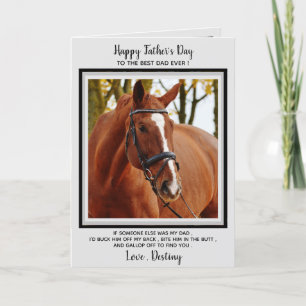 Horse Pappa - Funny Horse Photo Fars dag Kort