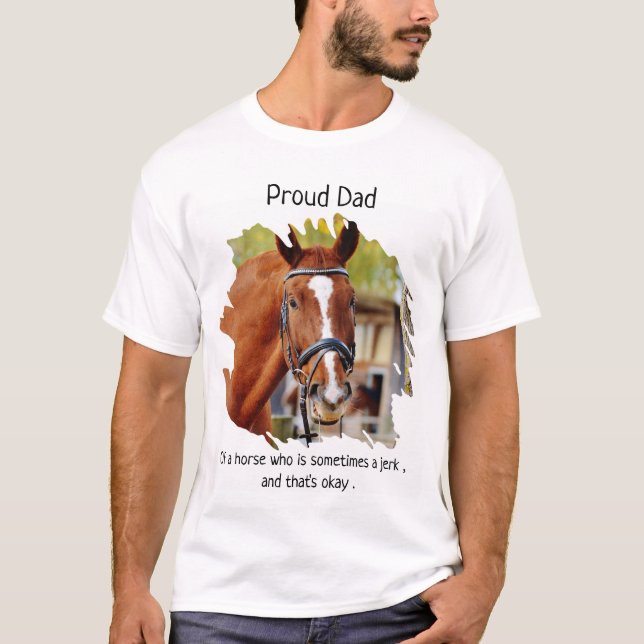 Horse Pappa- Funny Horse Sayed - Photo Horse Lover T Shirt (Framsida)