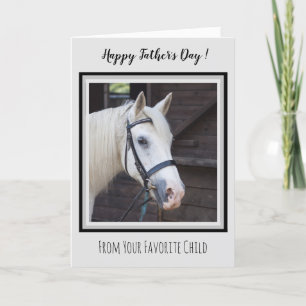 Horse Pappa - Lycklig Fars dag Cute Horse Photo Kort