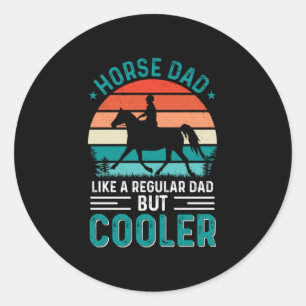 Horse Pappa Runt Klistermärke