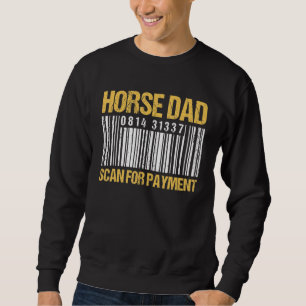Horse Pappa Scan for Payment Barcode Horse Pappa Lång Ärmad Tröja