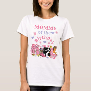 Horse Party Mamma vid Birthday Girl Rodeo Cowgirl T Shirt