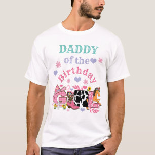 Horse Party Pappa vid Birthday Girl Rodeo Cowgirl T Shirt
