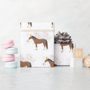 Horse Partying Boskap med Party Presentpapper