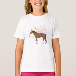 Horse Partying Boskap med Party T Shirt