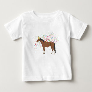 Horse Partying Boskap med Party T Shirt
