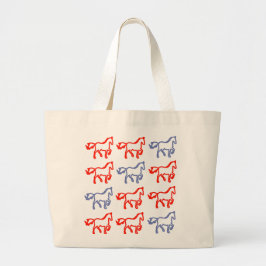 Horse Pattern Identity Bag Jumbo Tygkasse
