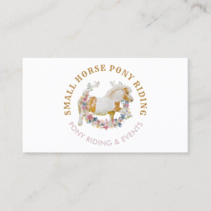 Horse Pay Flowers Pony Visitkort