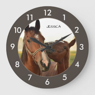 Horse Personlig Large Clock Stor Klocka