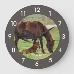 Horse Personlig Large Clock Stor Klocka