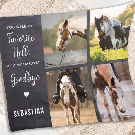 Horse Pet Memorial 4 Photo Collage Fleecefilt