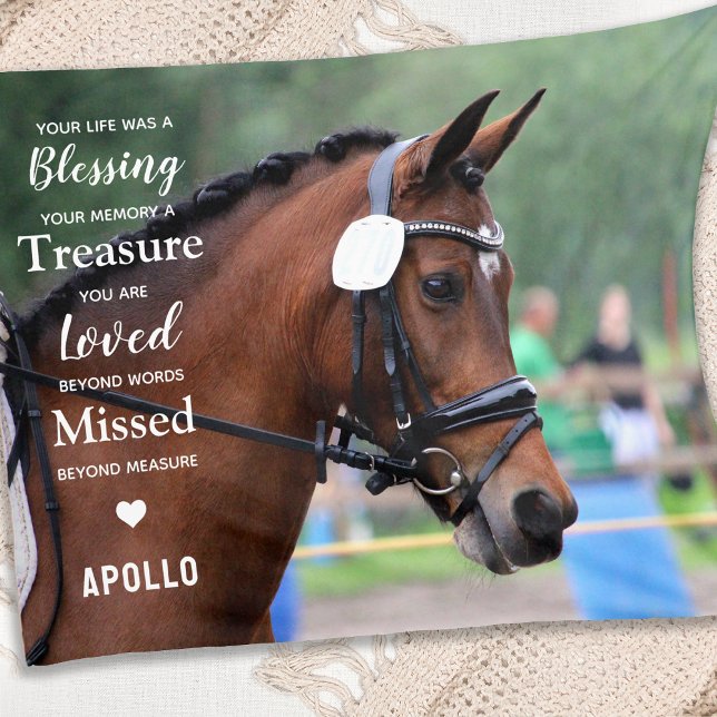 Horse Pet Memorial Sympathy Quote Photo Fleecefilt (Skapare uppladdad)