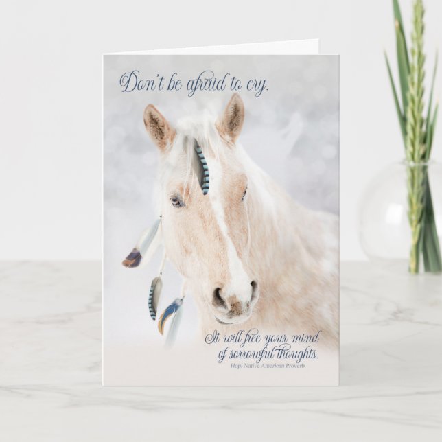 Horse Pet Sympathy Native American Proverb Kort (Framsida)