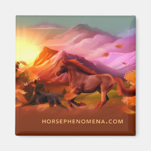 Horse Phenomena Fall Magnet