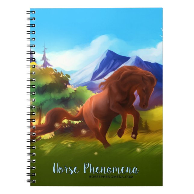 Horse Phenomena Horse Notebook Anteckningsbok (Framsidan)