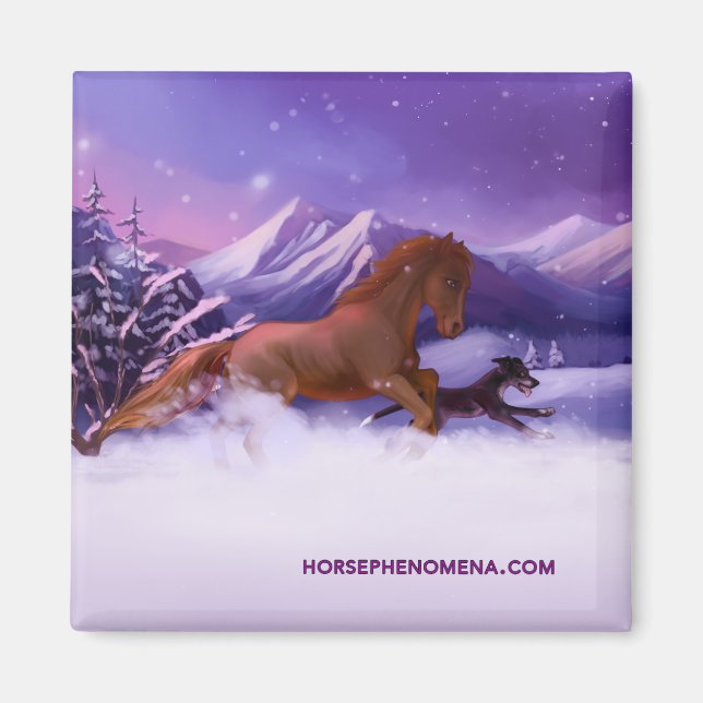 Horse Phenomena Winter Magnet (Framsidan)