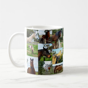 Horse Photo Collage Kaffemugg