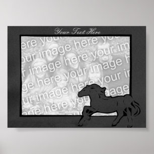 Horse Photo Ram - Black Poster