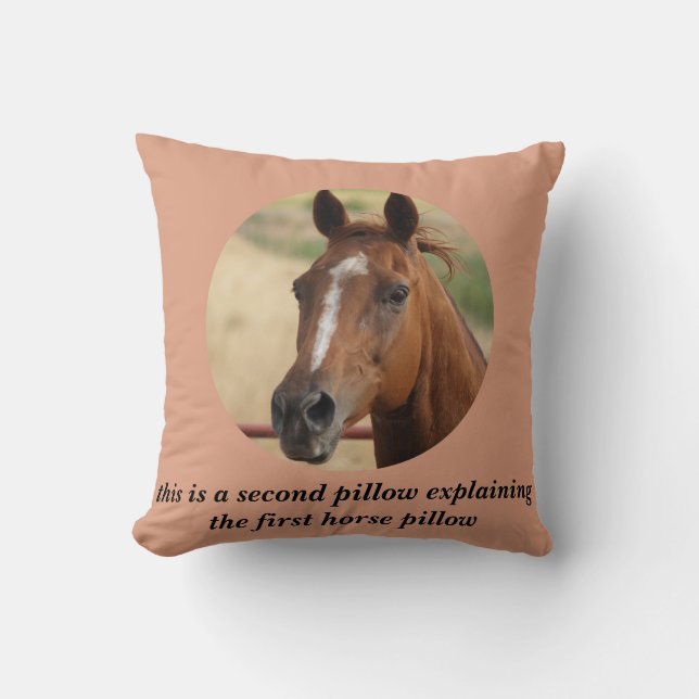 Horse Pillow 2: FYI The Horse is Perfectly Fine Kudde (Framsida)
