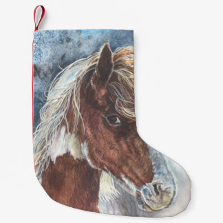 Horse Pinto Pony Cowgirl-julbutiken Liten Julstrumpa