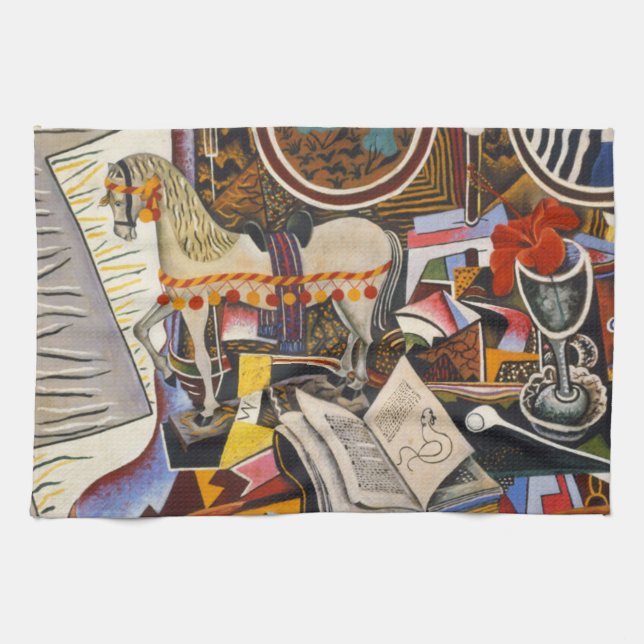 Horse Pipe Red Flower av Joan Miro Kökshandduk (Horisontell)