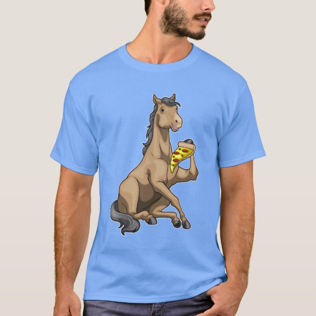Horse Pizza Boy T Shirt (Framsida)